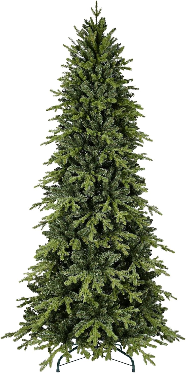 Wiring and light spacing shown along one branch of the pre-lit tree