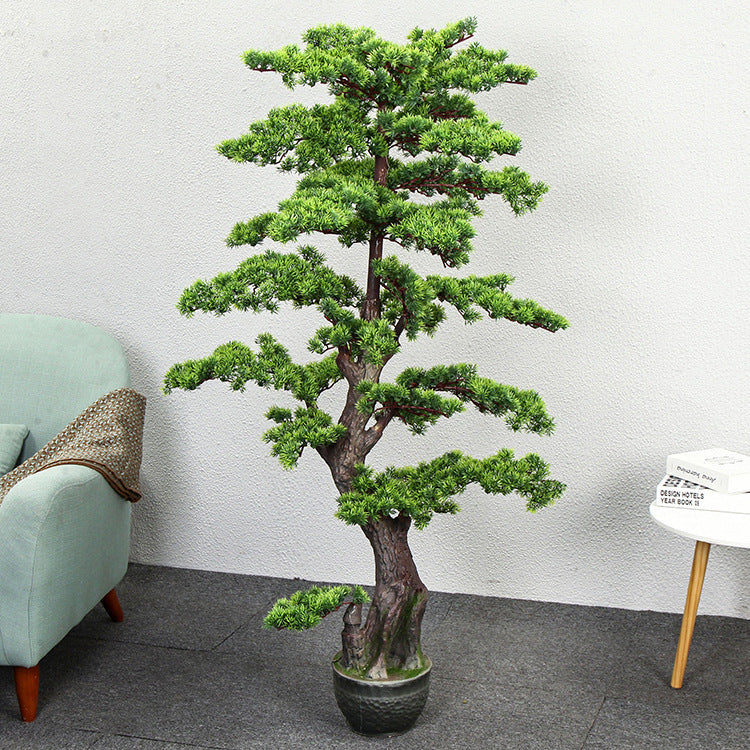 Artificial welcome pine 1.5m to 1.6m tall, branches trained flat in the classic style