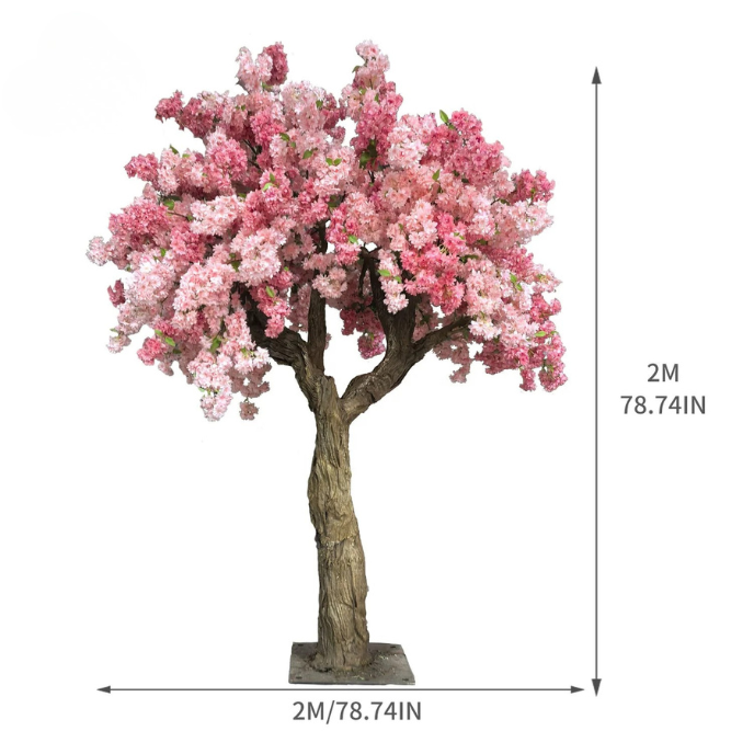 Pot and base of the 6.6ft cherry blossom tree, topped with moss and stone
