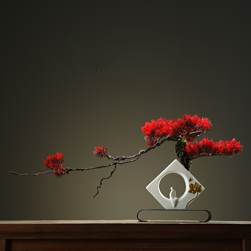 The 24in pine bonsai photographed front-on against a plain backdrop