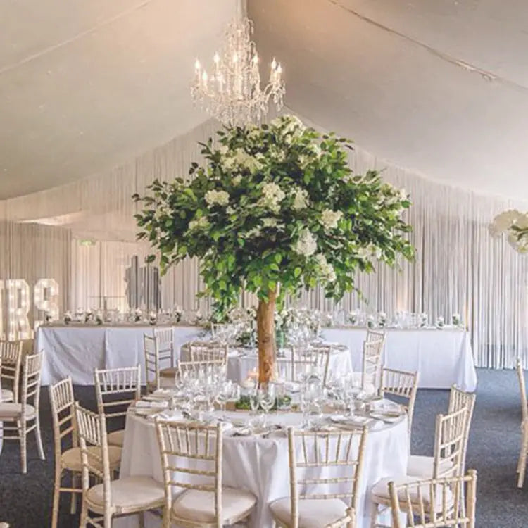 Base and stand of the 1.5m artificial birch tree used as a table centrepiece