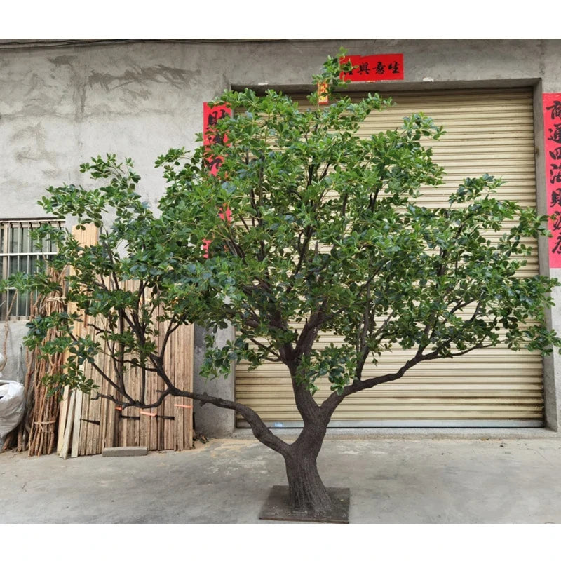 The banyan trunk and aerial roots, moulded with deep irregular bark texture