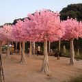 Weeping artificial cherry blossom tree 10ft tall, flowering branches falling downward