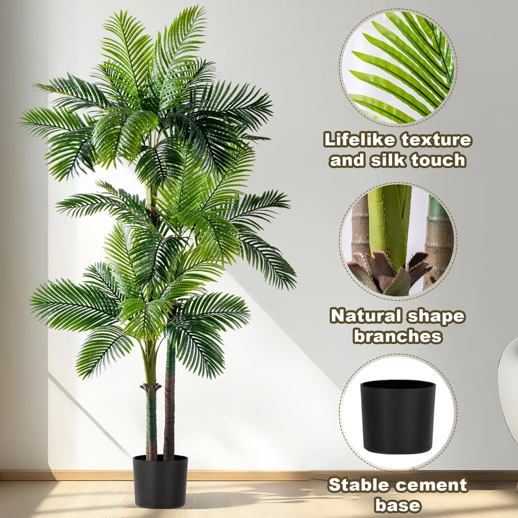 Base and pot of the 9ft artificial palm, sized to drop into a decorative planter