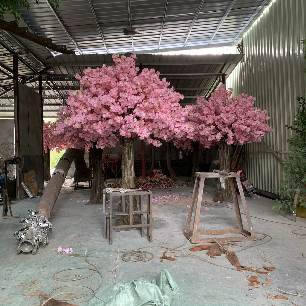 The trunk and branch frame of the 3m blossom tree showing beneath its flowers