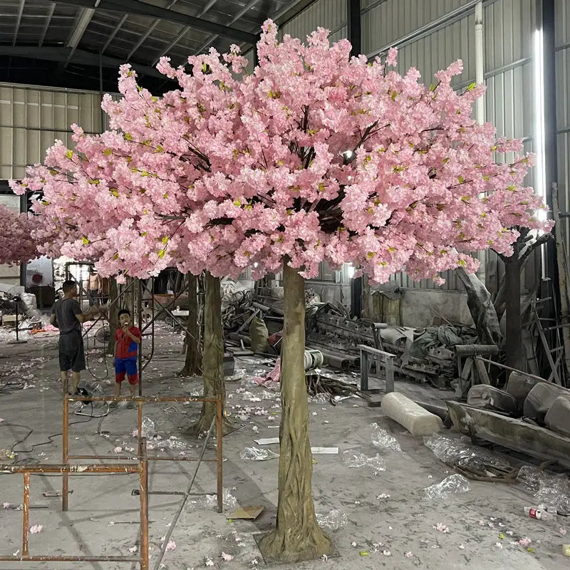 Artificial cherry blossom tree 10ft to 15ft tall, silk blossom over a wide canopy