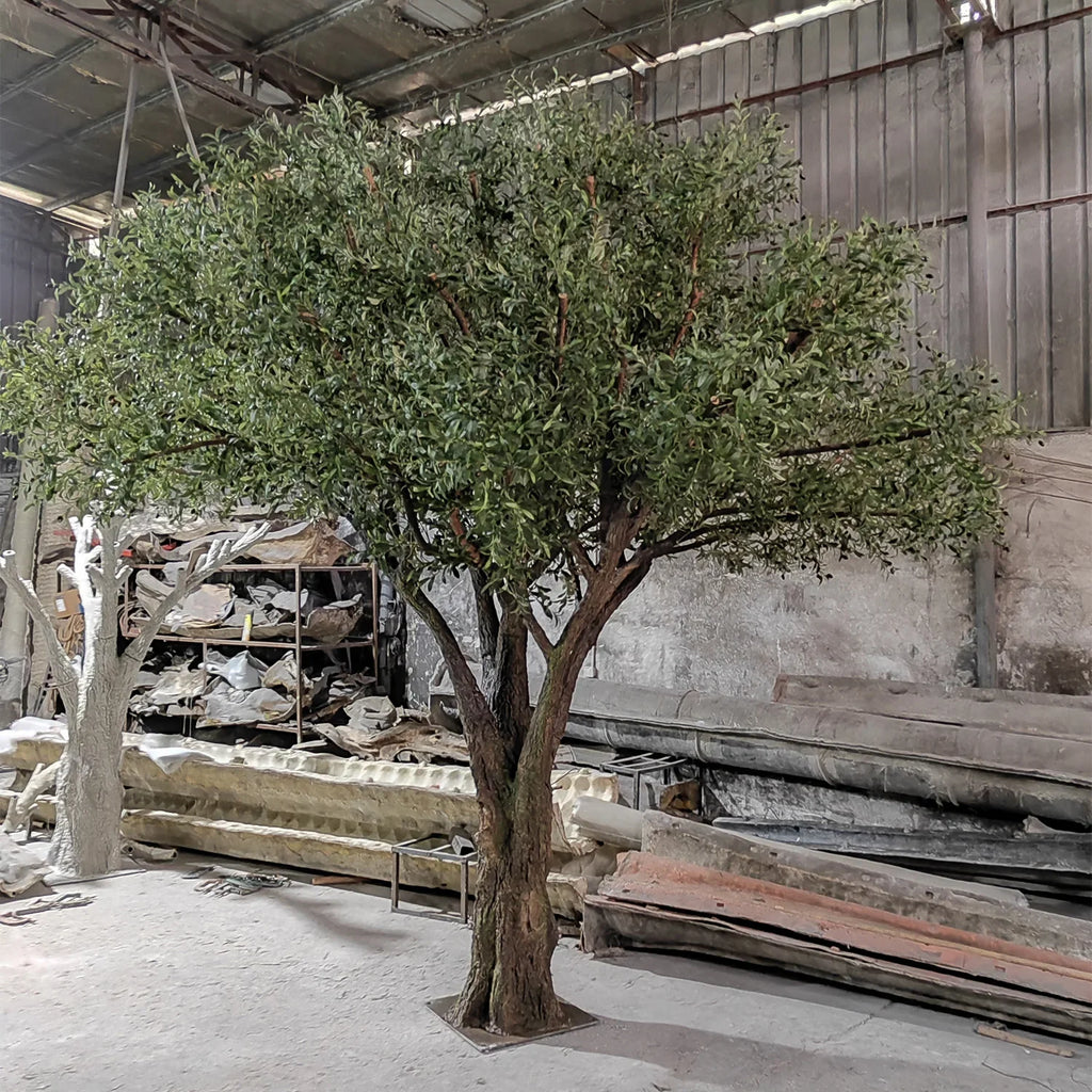 The 14ft olive tree in a hotel lobby standing as a full-height statement piece
