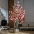 Artificial cherry blossom tree 7.22ft tall, pink blossom massed on bare branches