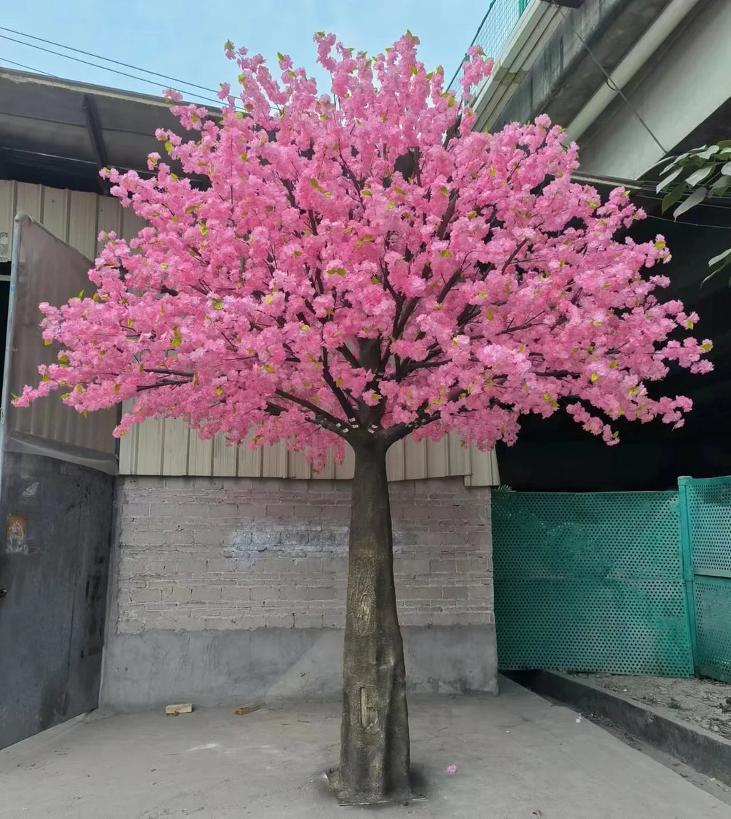 The branch frame that shapes the 6m blossom tree into an overhead arch