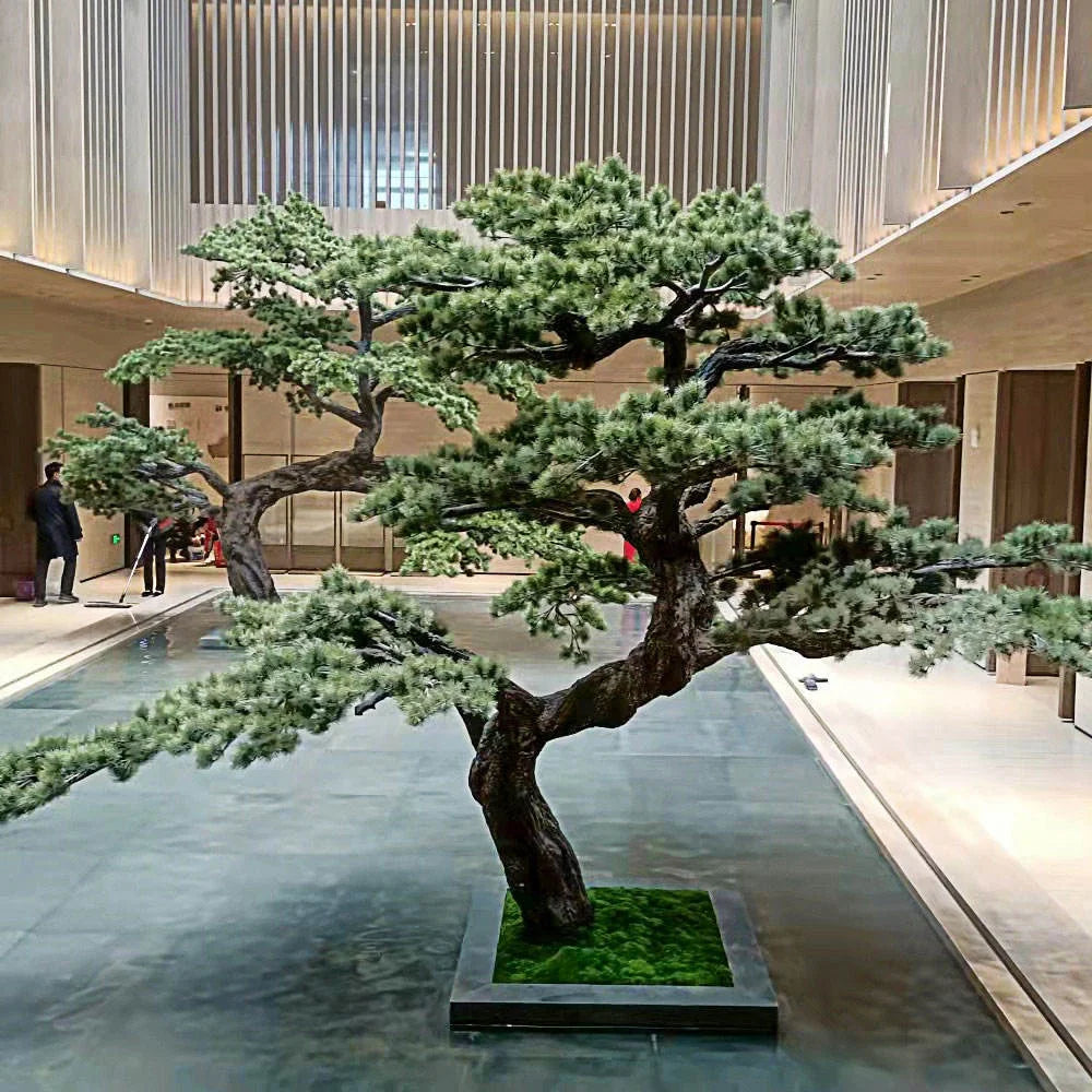 The bonsai shown at a larger custom size, standing beside a doorway