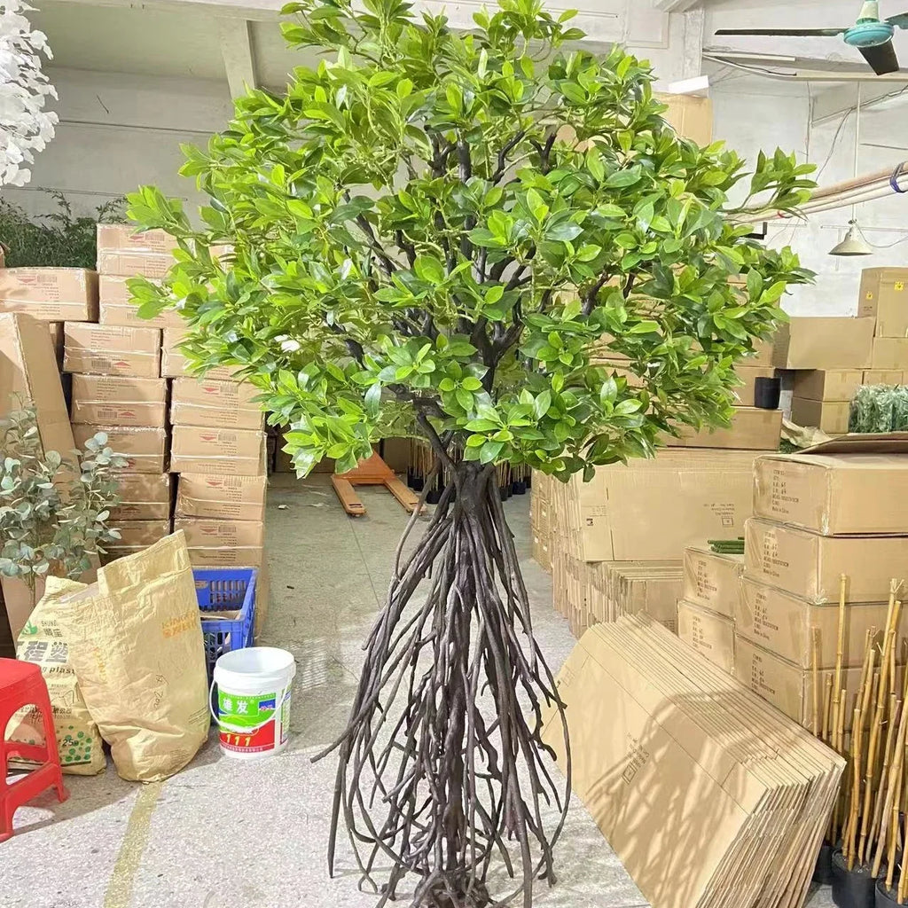 The mangrove used as greenery in a themed indoor park display