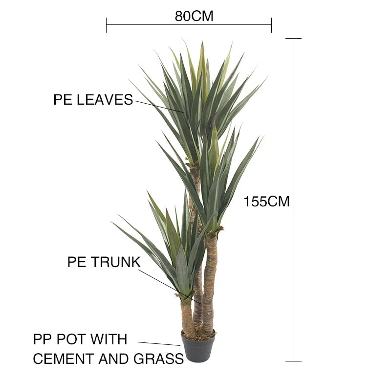 Pot and base of the 5ft artificial agave plant, topped with gravel and stones