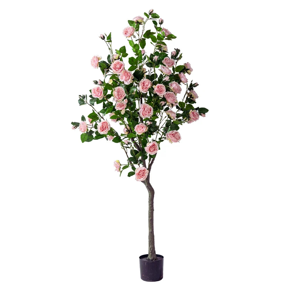 Pot and base of the artificial rose tree, ready for a decorative planter