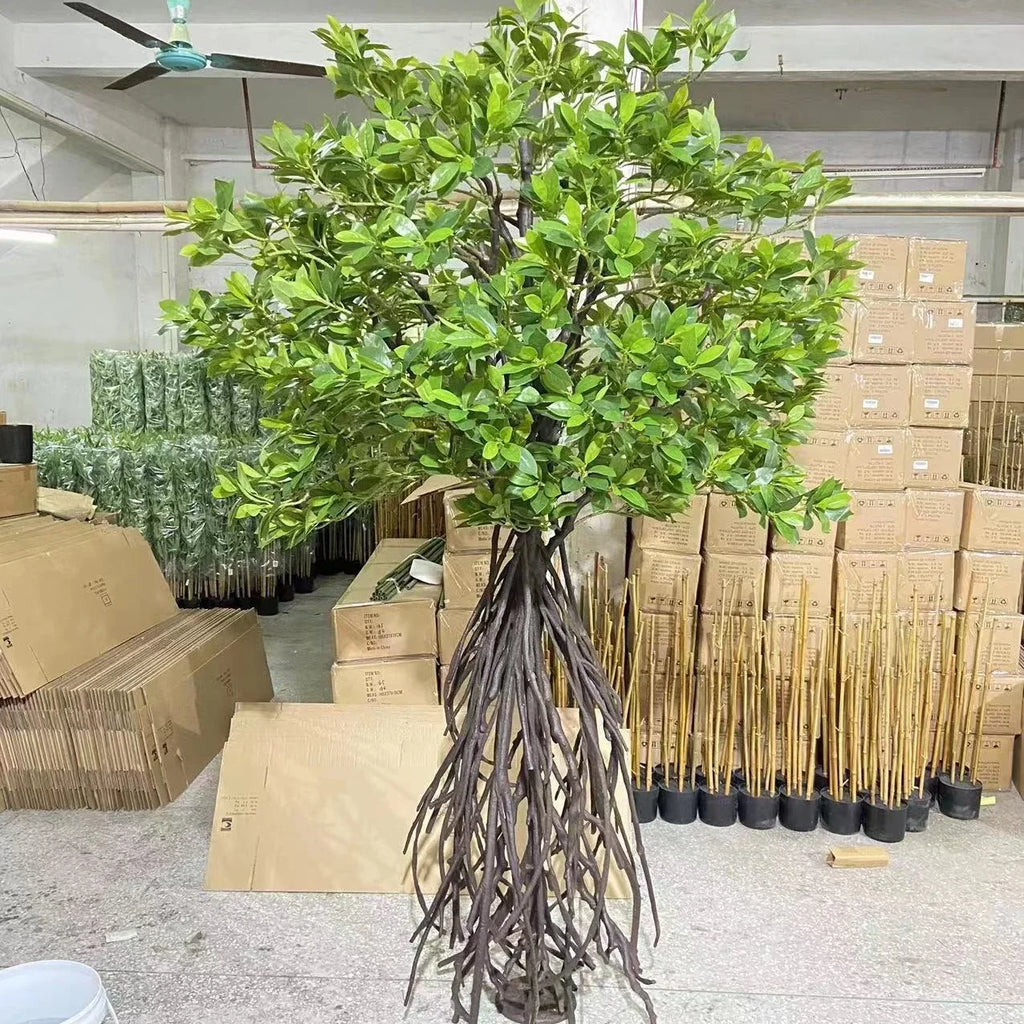 Artificial mangrove 8ft tall, glossy leaves on wide spreading branches