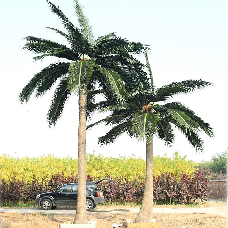 Artificial coconut tree 7ft tall with anti-UV fronds arching from the crown