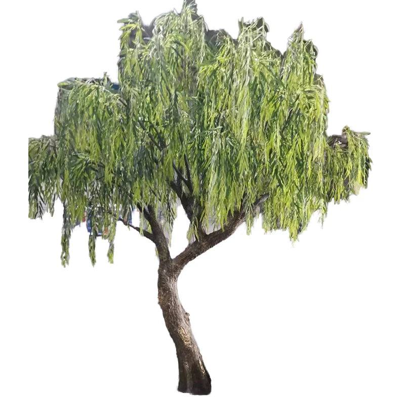 Base of the 300cm artificial weeping willow where it meets its planter