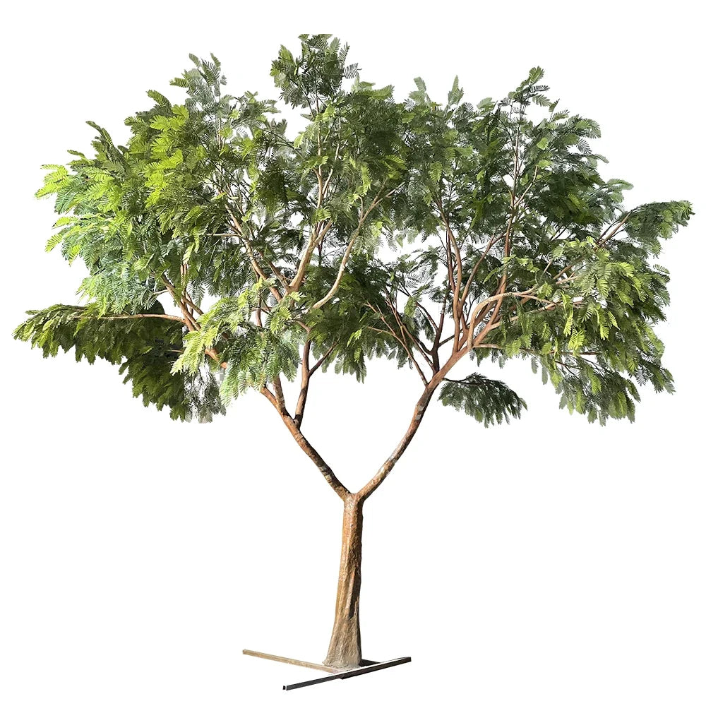 Artificial acacia tree 10ft tall, fine silk foliage spread over flat-topped branches
