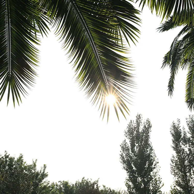 Base and pot of the 7ft artificial coconut tree, topped with stones