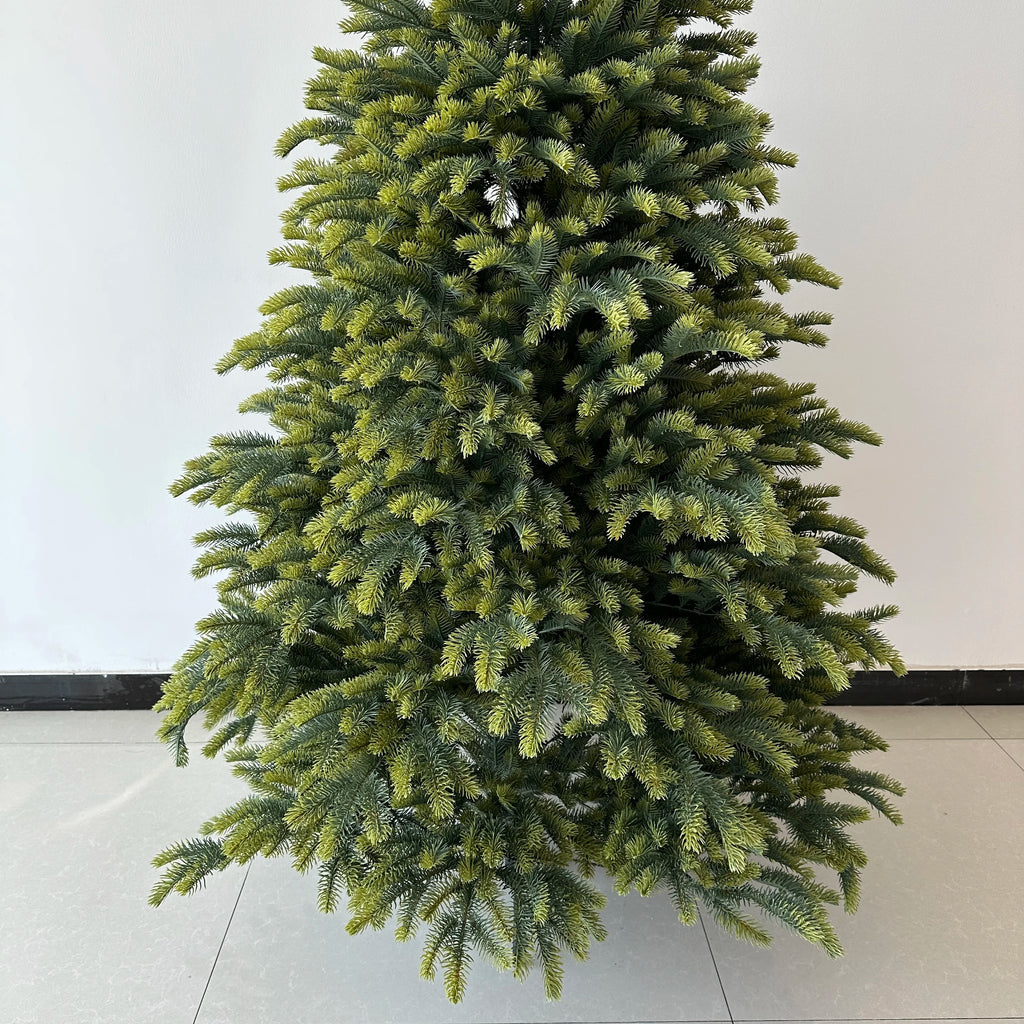Stand and base of the large artificial spruce Christmas tree, ready to dress