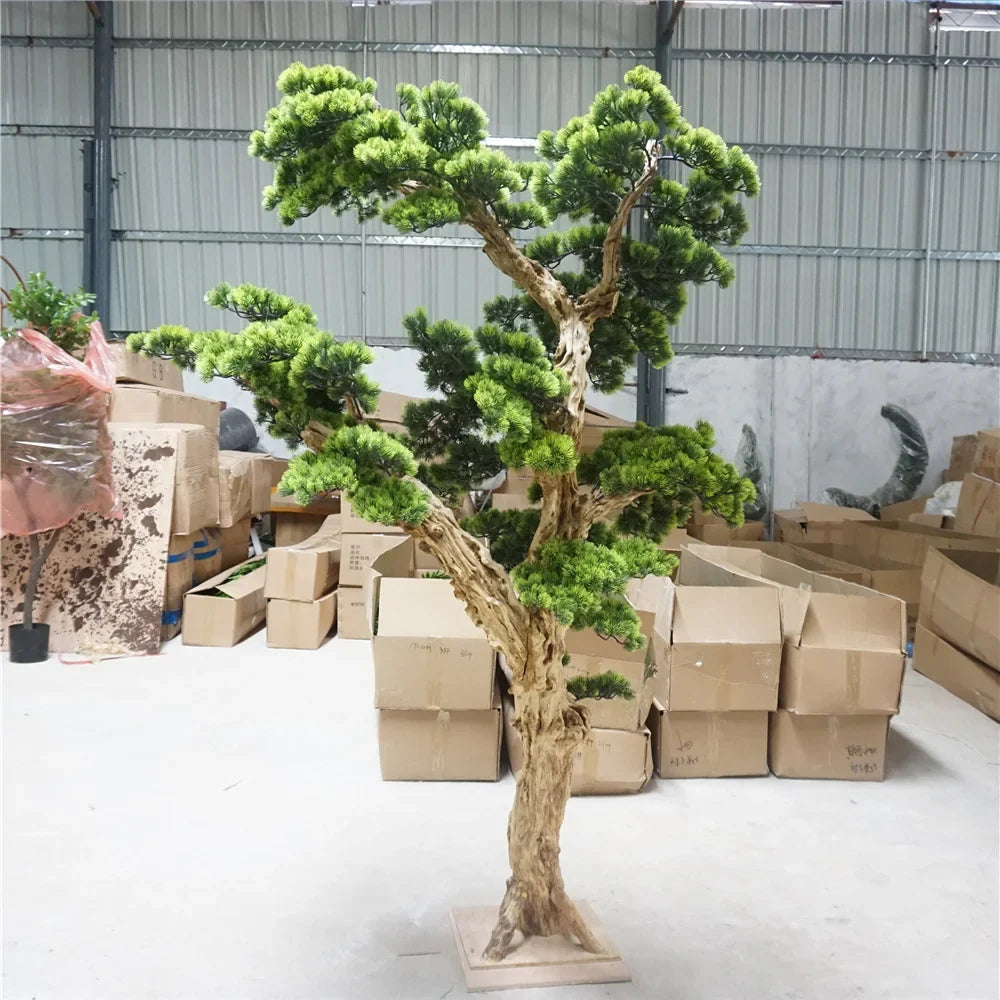 The same cedar pine used outdoors on a covered patio beside seating