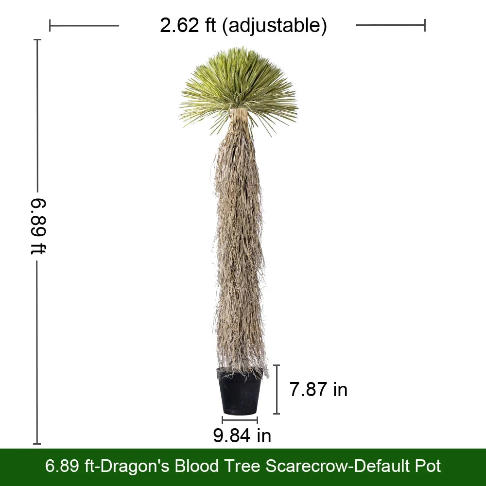 Artificial dracaena 8.5ft tall, natural-touch leaves arching out from woody stems