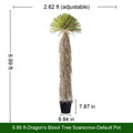 Artificial dracaena 8.5ft tall, natural-touch leaves arching out from woody stems