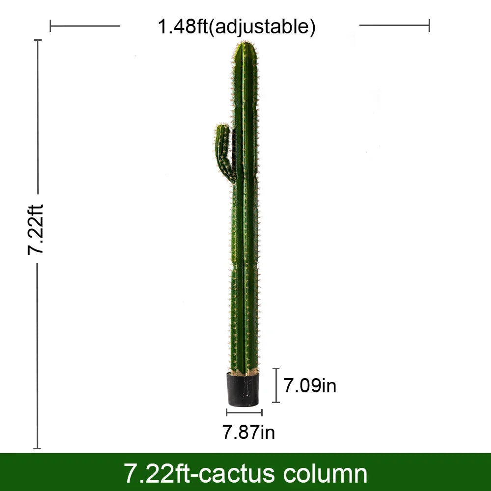Close-up of the PU cactus surface showing the ribbing, spines and matte skin
