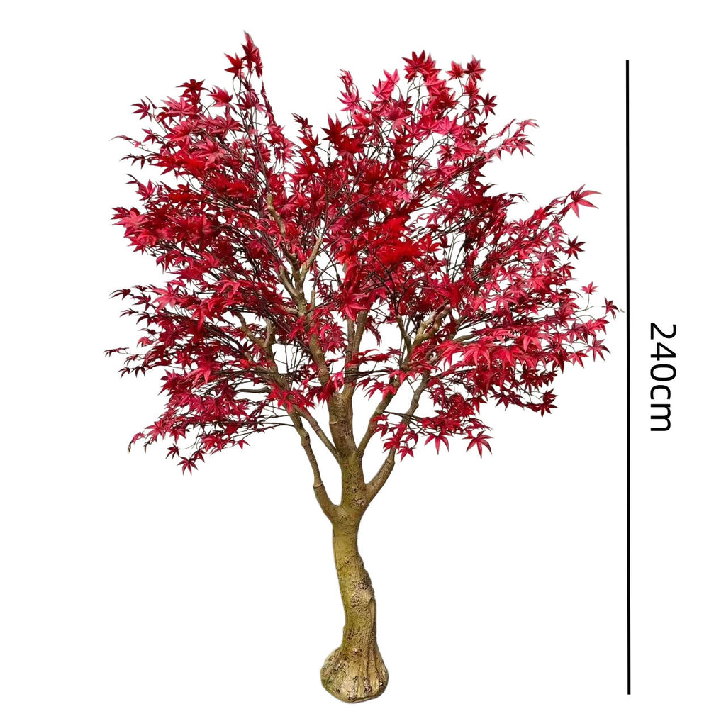 The 8ft decorative tree set behind a wedding ceremony as a scenic backdrop
