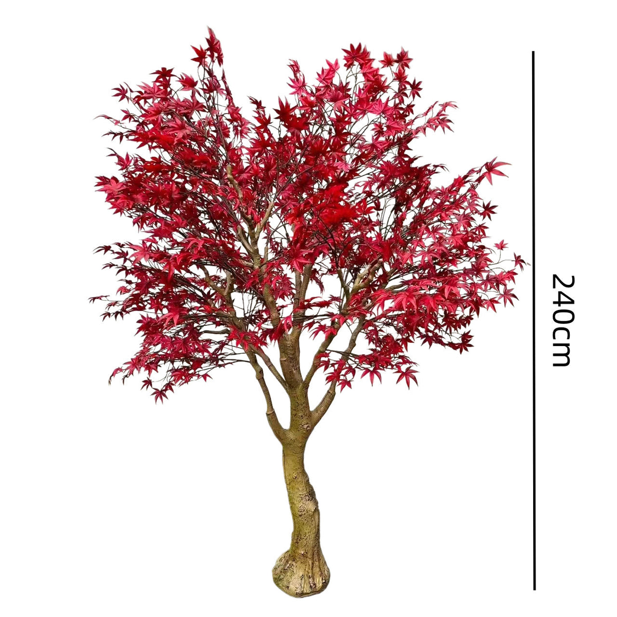 The 8ft decorative tree set behind a wedding ceremony as a scenic backdrop