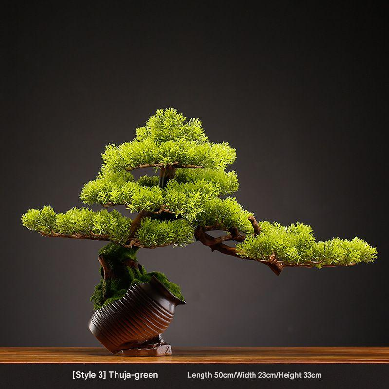 Bark texture moulded up the length of the 1.2m welcome pine bonsai trunk