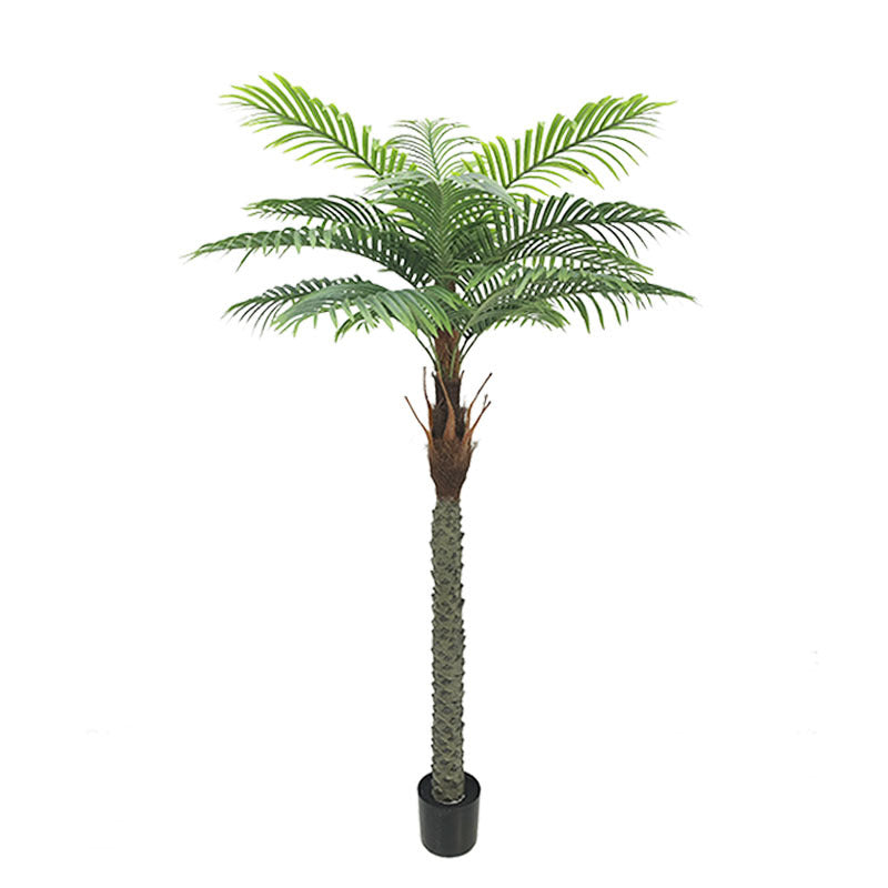 The pot and base of the faux date palm, sized for a decorative outer planter