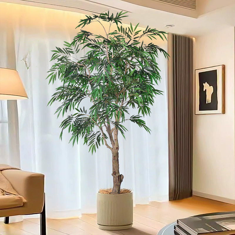Artificial willow leaf ficus 9ft tall, slim leaves trailing from arching branches