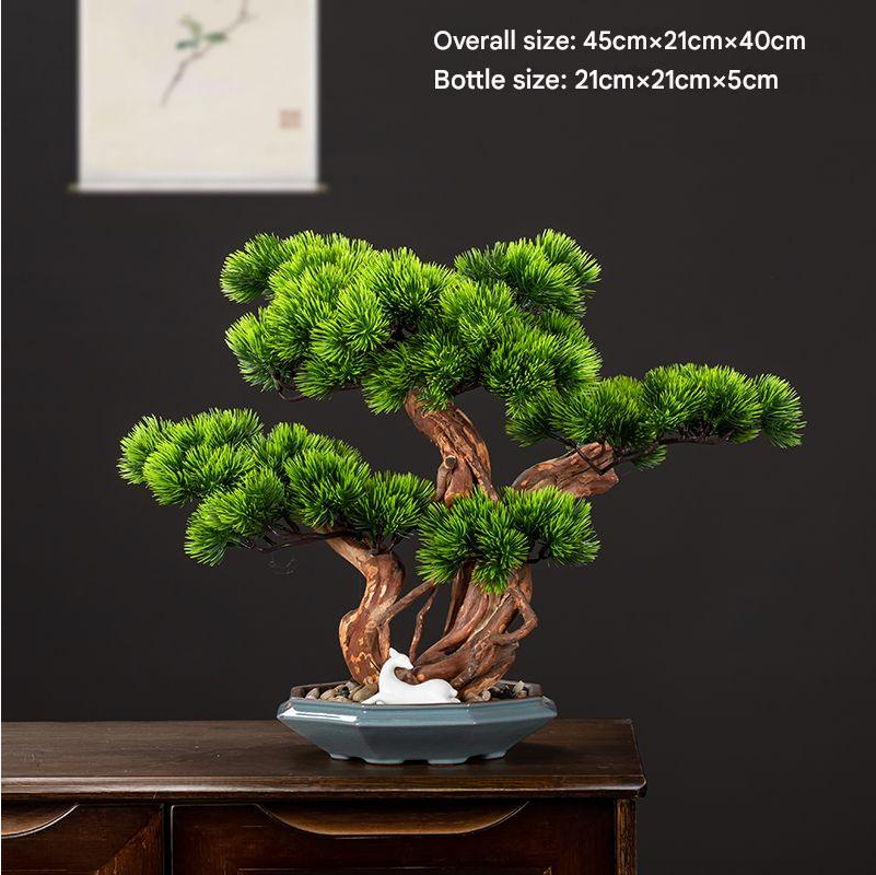 Needle tips of the bonsai foliage, fine and slightly splayed at the ends