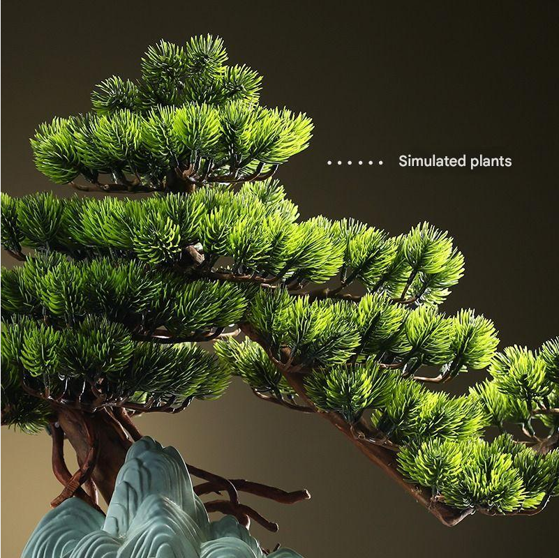 The needle tips of the bonsai foliage, fine and slightly splayed apart