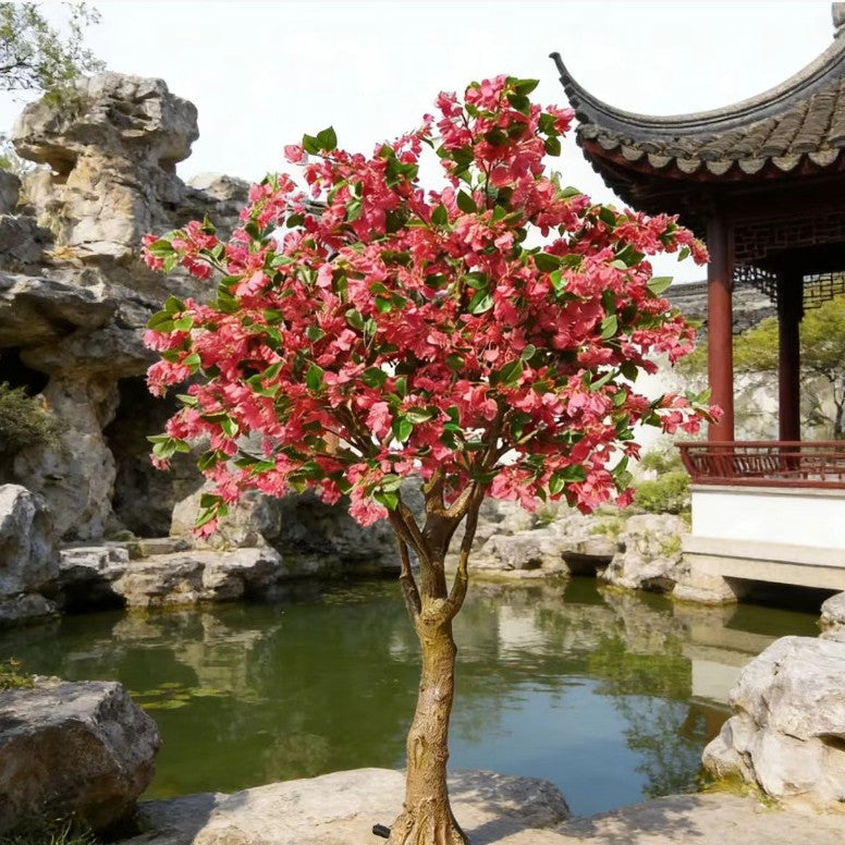 The 240cm artificial maple set up as a photo backdrop prop at a wedding reception