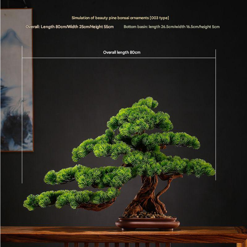 The sculpted bonsai trunk twisting up from the base to the first branch