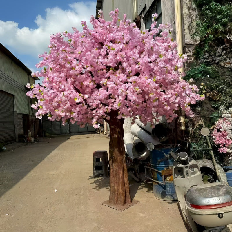 Fibreglass trunk detail on the blossom tree, moulded with deep bark texture