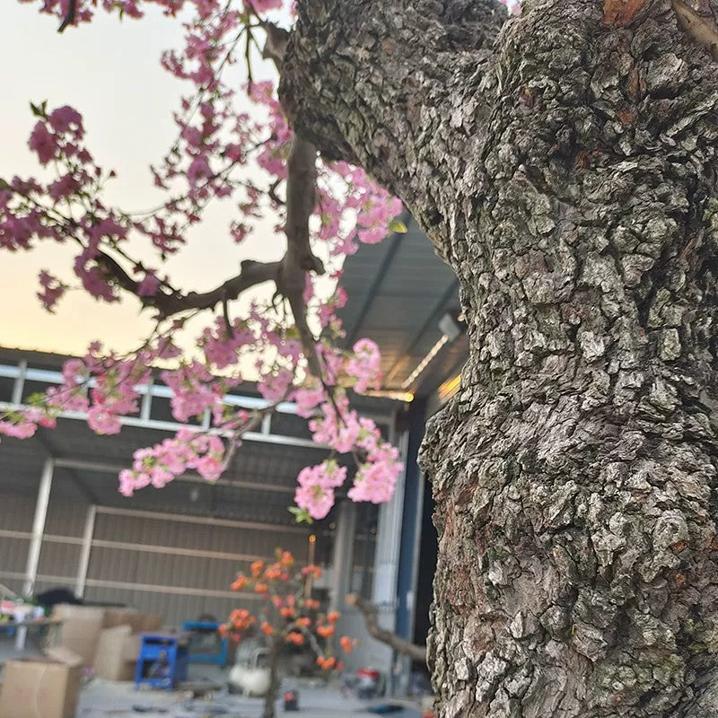 The slim trunk and sparse branch lines that give the tree its minimalist shape