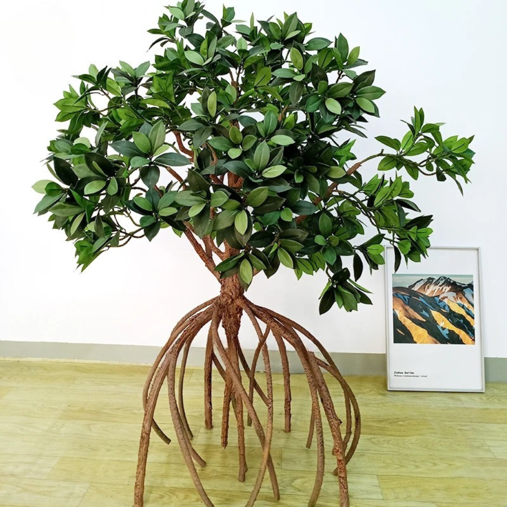 Large artificial mangrove tree made to size, branches spreading wide and low