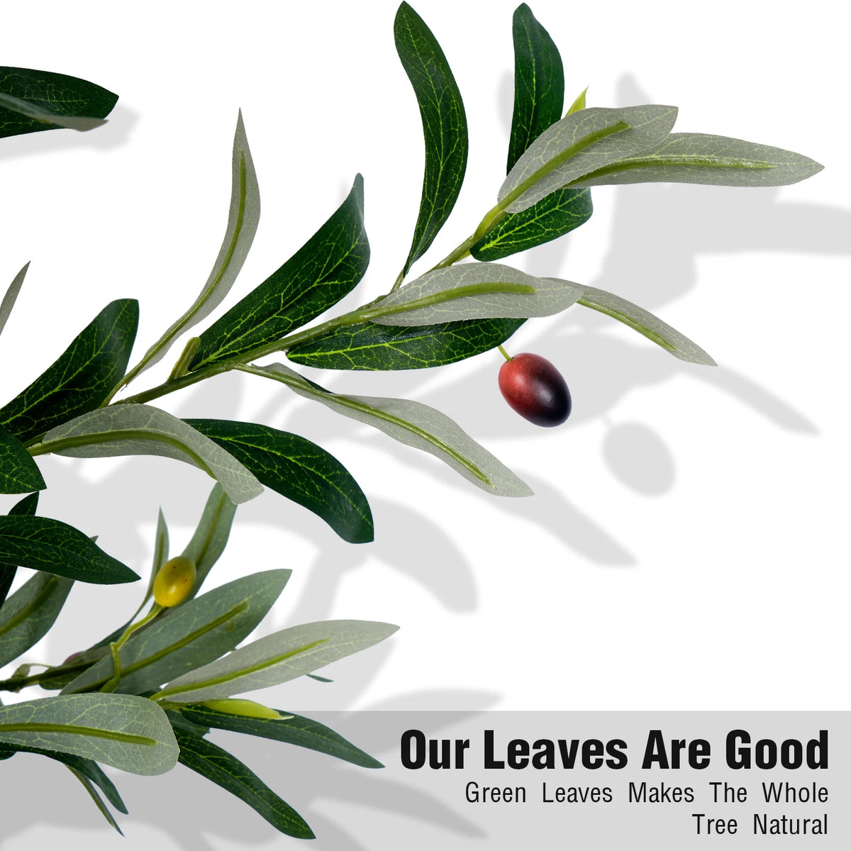 Artificial Olive Tree — 5.25 to 7 ft, Natural Wood Trunk