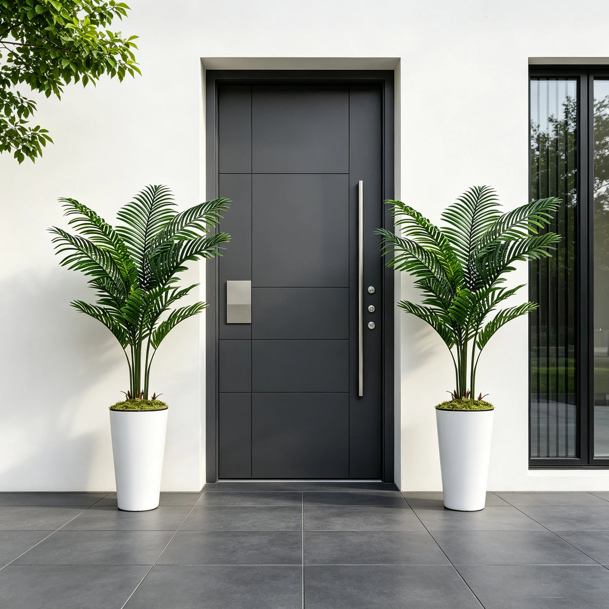 Artificial Palm Tree — 12 Leaves, Durable PE Foliage
