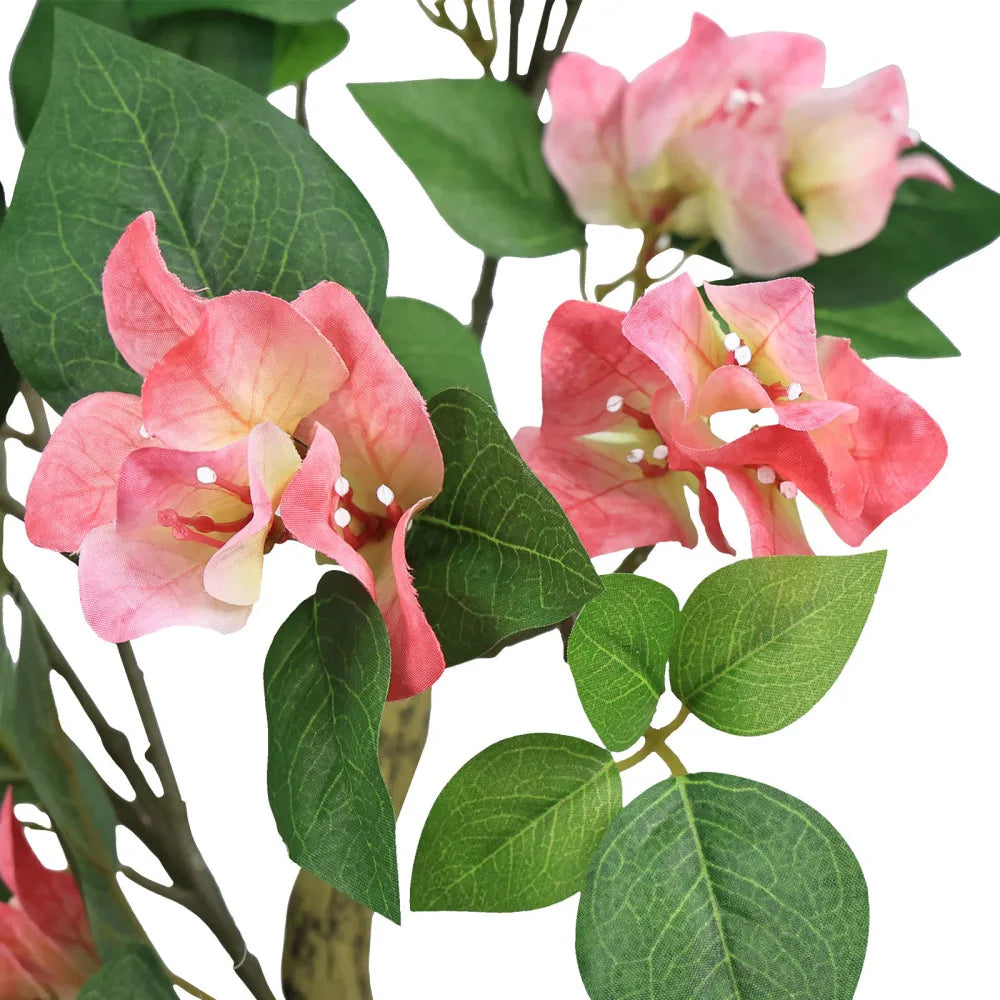 Artificial Bougainvillea Tree — 7 ft, Pink Silk Bracts, Cement-Filled Base
