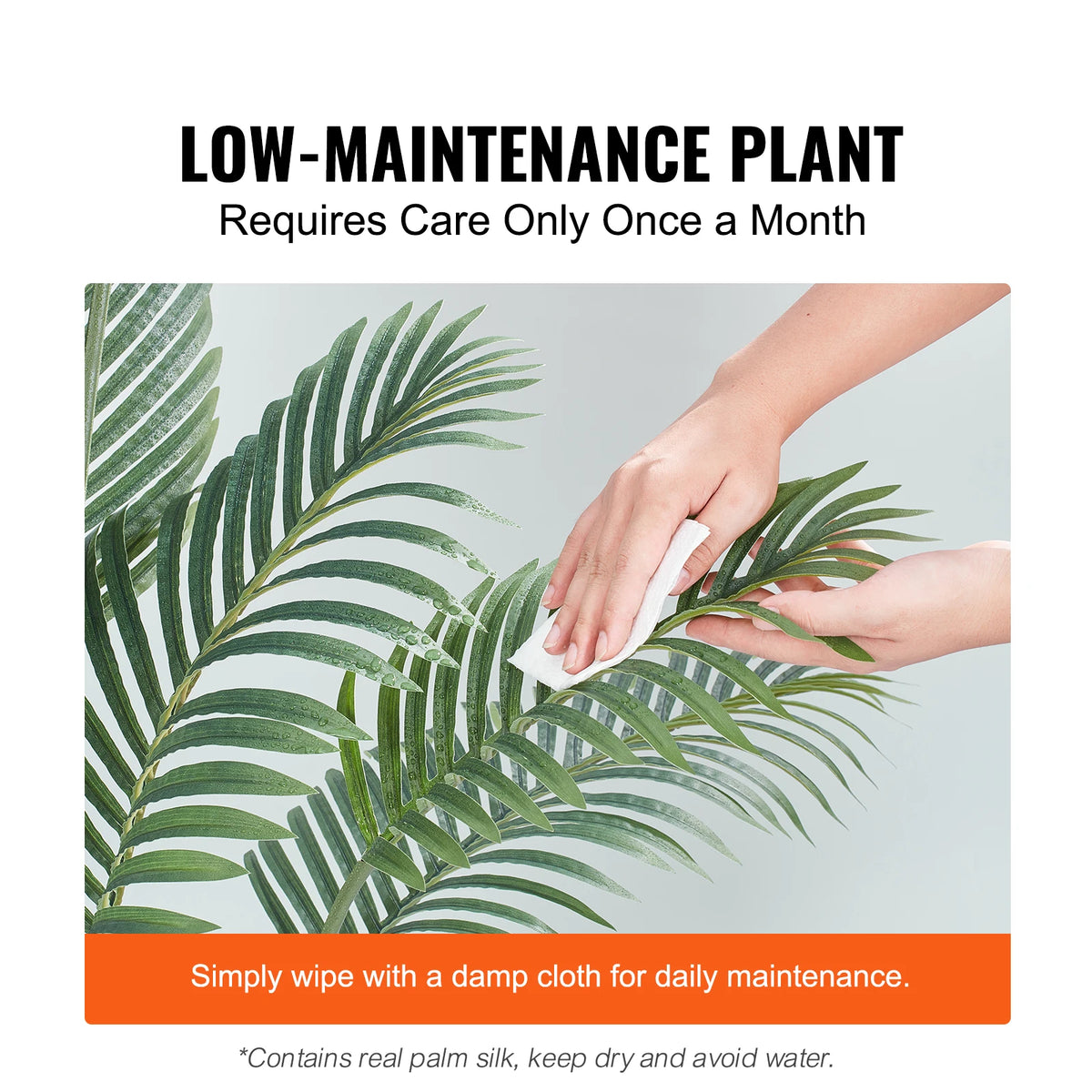 Artificial Palm Tree — Single or Pair, PE Foliage on Stainless-Steel Branches