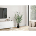 Artificial Eucalyptus Tree — 3.7 ft, 1,440 Leaves in a Black Pot