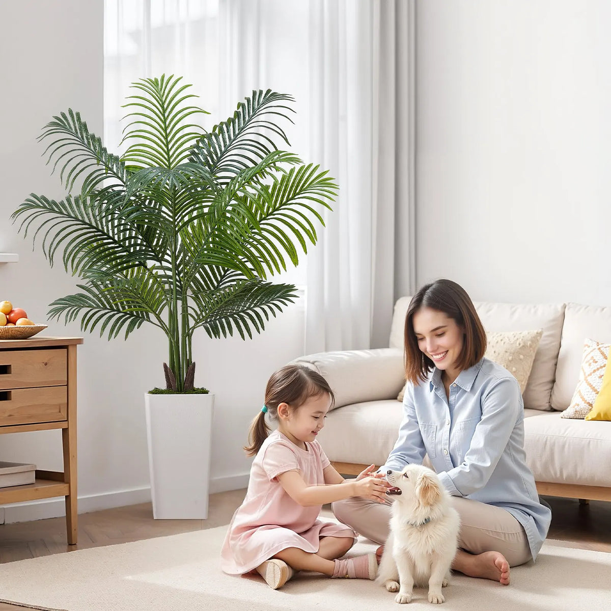 Artificial Areca Palm Tree — Wire-Shaped Fronds, Stable to an 8° Tilt
