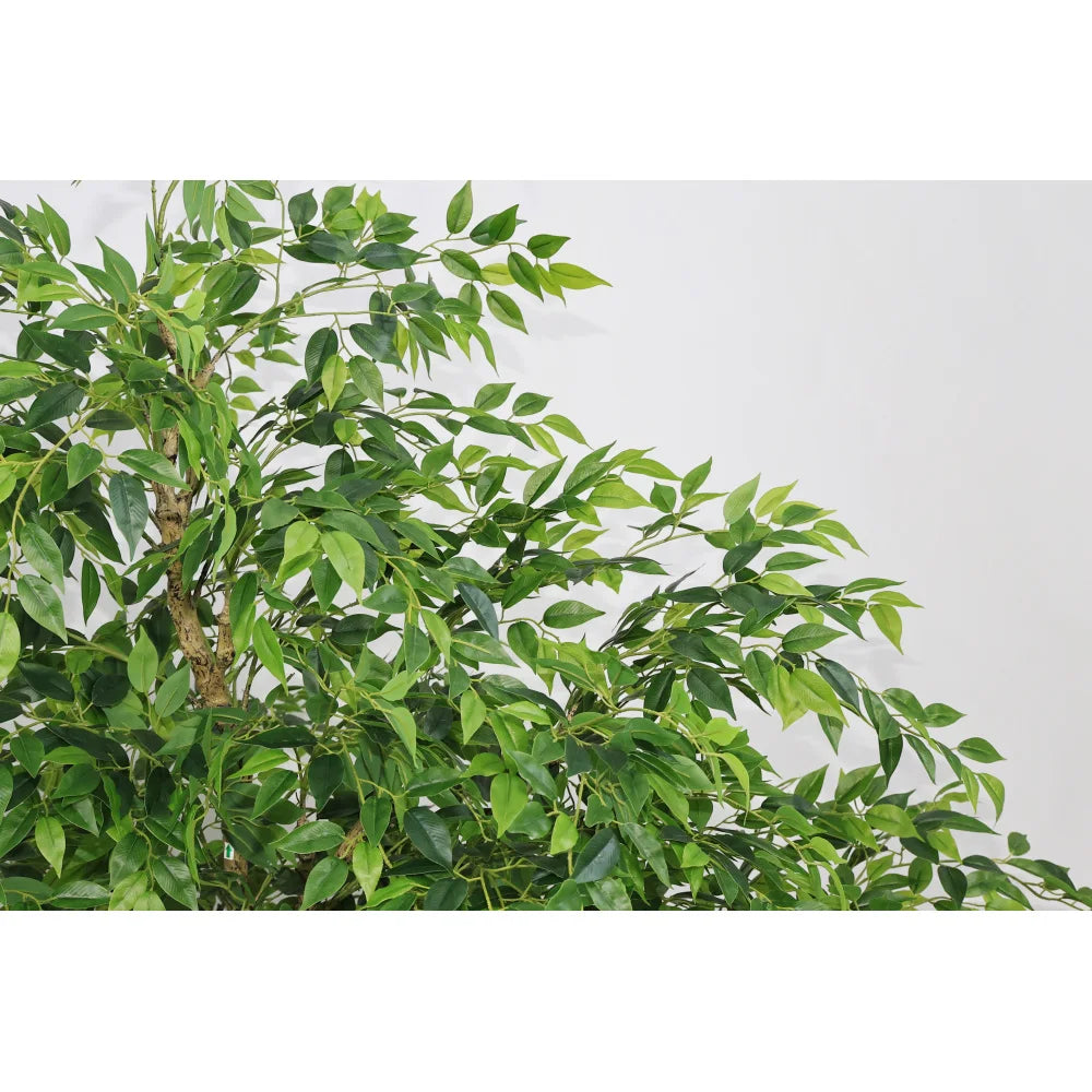 Artificial Banyan Tree, 7 ft, Silk Leaves, Black Pot
