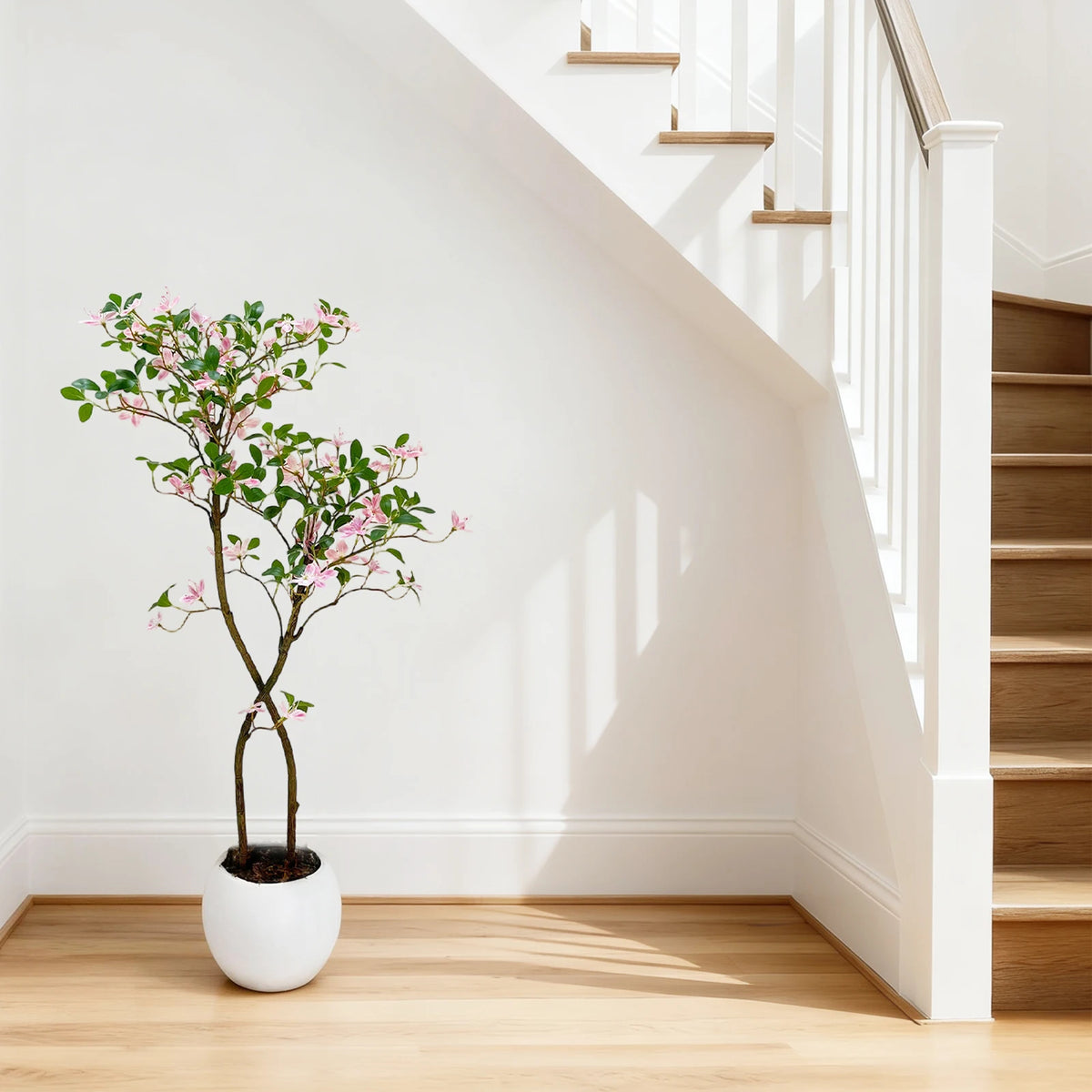 Artificial Jasmine Tree — 4 to 6 ft, Silk Blossoms on Plastic Stems