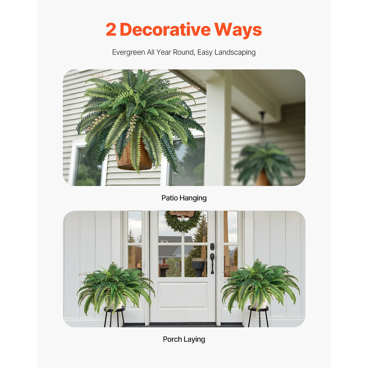 Artificial Boston Fern — 37 to 41 in Spread, 80 Branches