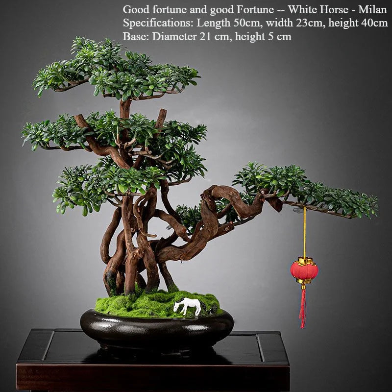 Bark texture moulded along the length of the 3ft pine bonsai trunk