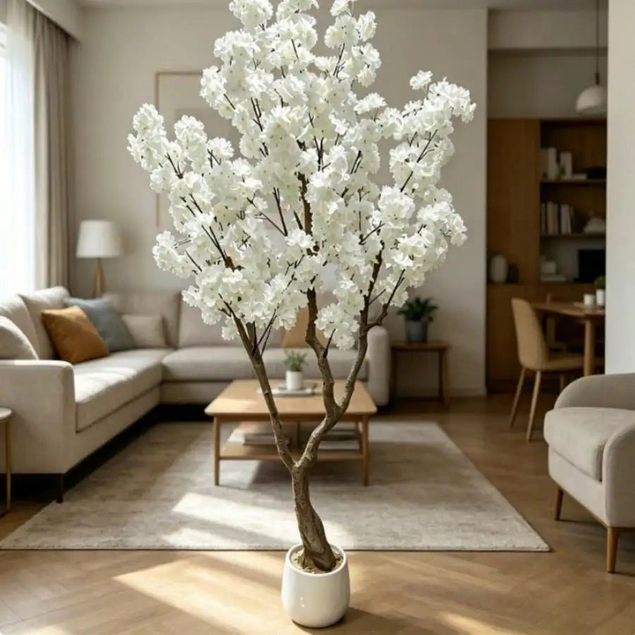 Artificial Cherry Blossom Tree — 6 ft, Textured Trunk